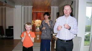 Tre femdeler av familien Olimb