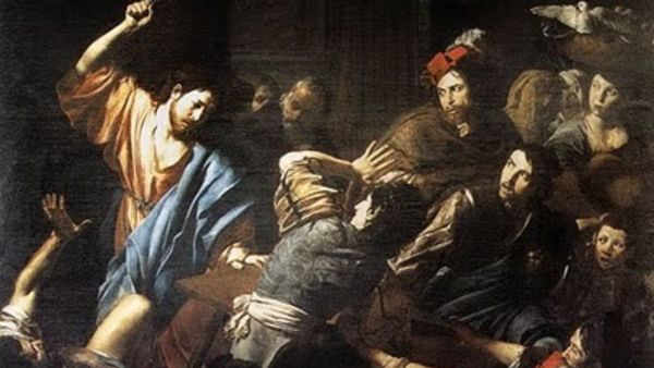 Jesus jager bort pengevekslerne i templet